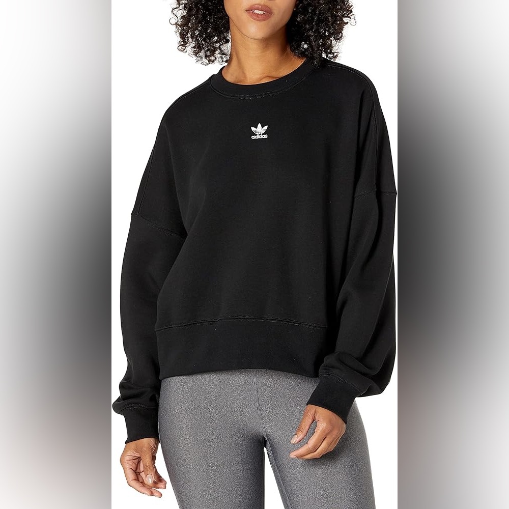 Adidas Originals Women’s Black Adicolor Essentials Fleece Sweatshirt